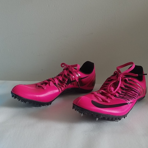 hot pink track spikes